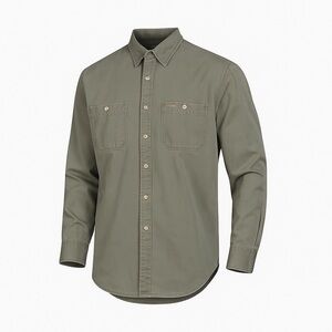 Carhartt Men's S12MOS Green Casual Button-Down Shirt Large